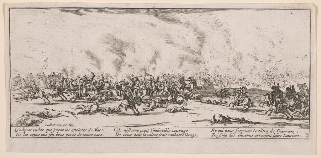 La Bataille (The Battle), illustration from Les Grandes misères de la