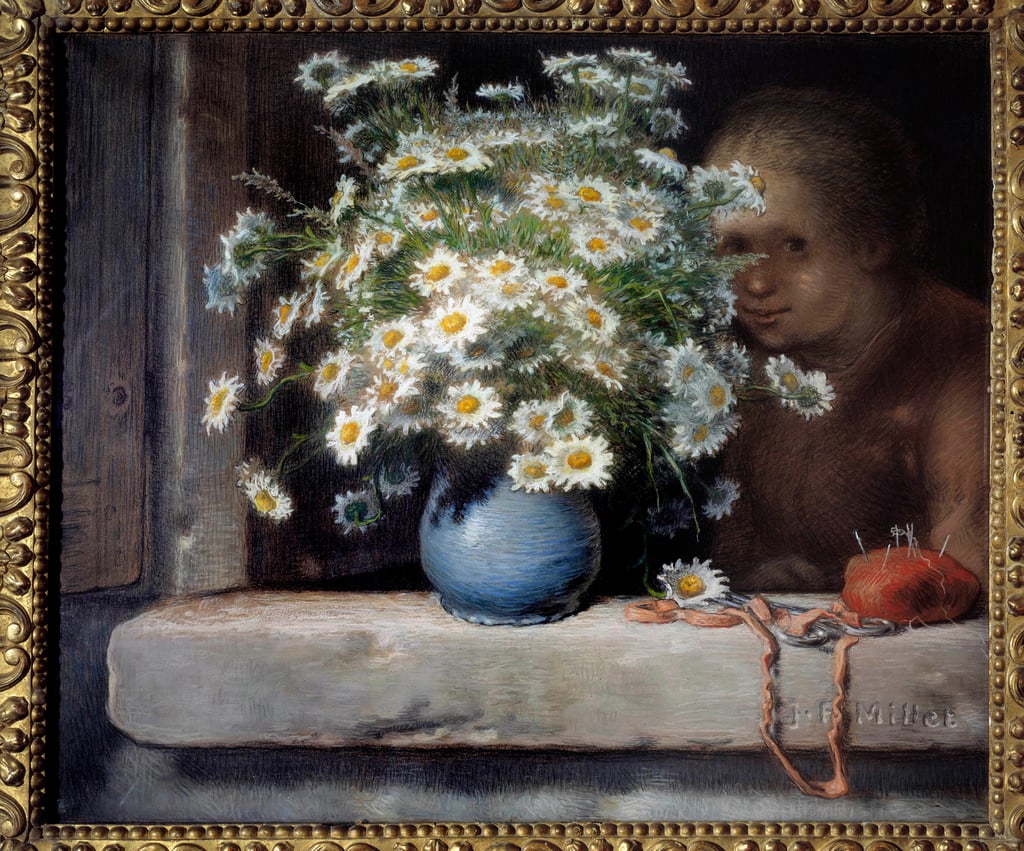 Le bouquet de daisies Pastel by Jean Francois Millet (18141875) 1871