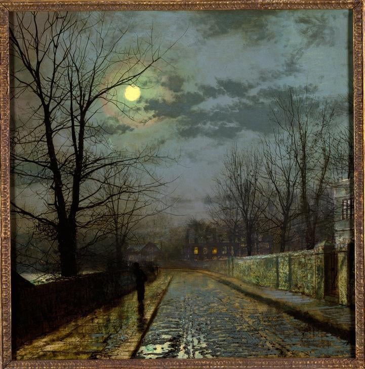 Lane in Cheshire by John Atkinson Grimshaw Fine art print