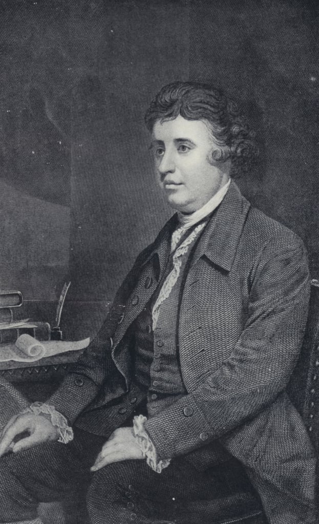 Edmund Burke (b/w photo) by Joshua (after) Reynolds