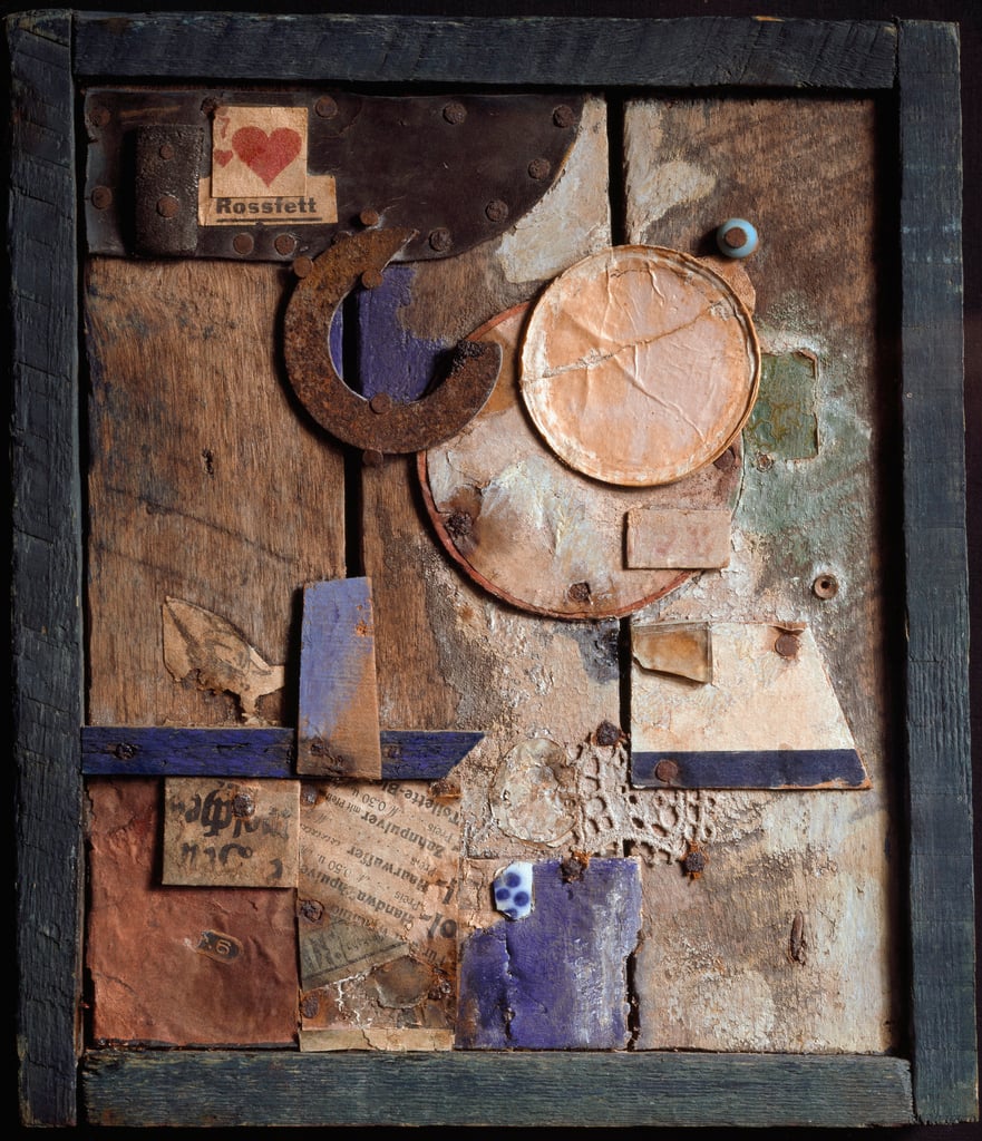 Merzbild Rossfett Assembly of Wood and Painting by Kurt Schwitters