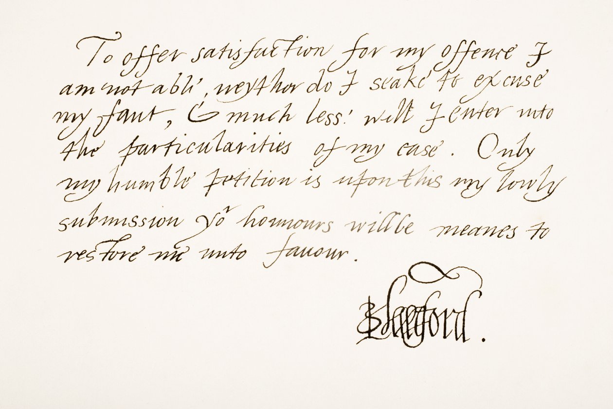 Edward Seymour, 1st Earl of Hertford, 1st Baron Beauchamp, 1539-1621. Handwriting sample and signature by Unknown