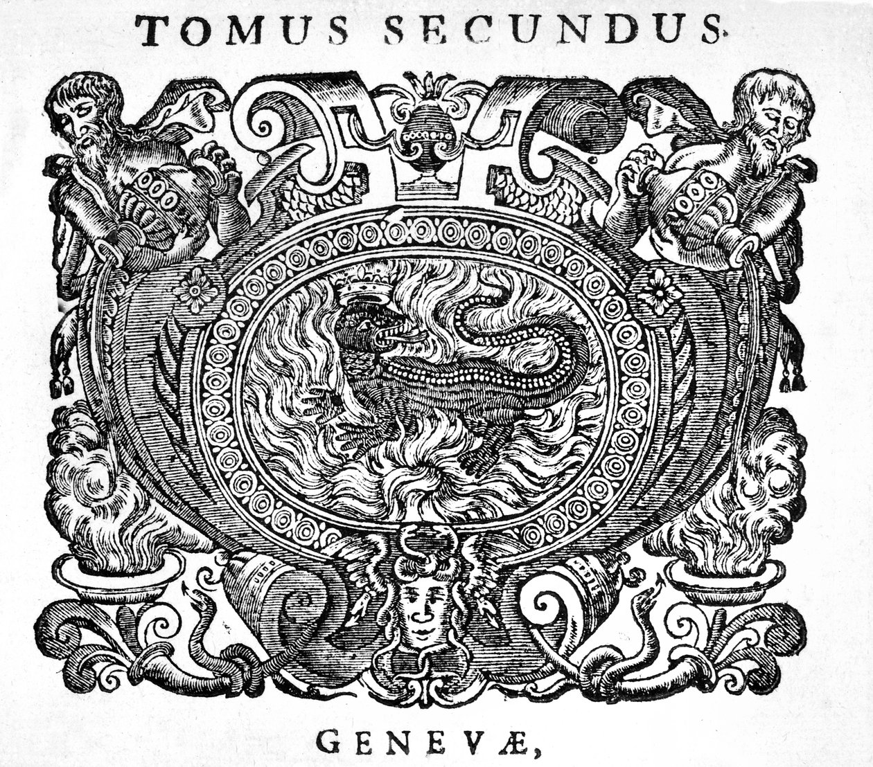 Woodcut device on title-page of Bibliotheca chemica curiosa by Unknown