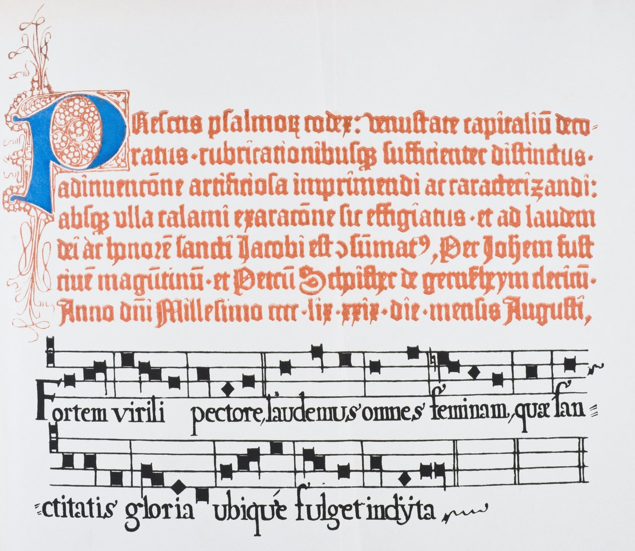 Facsimile of a Page with Illuminated Capital 