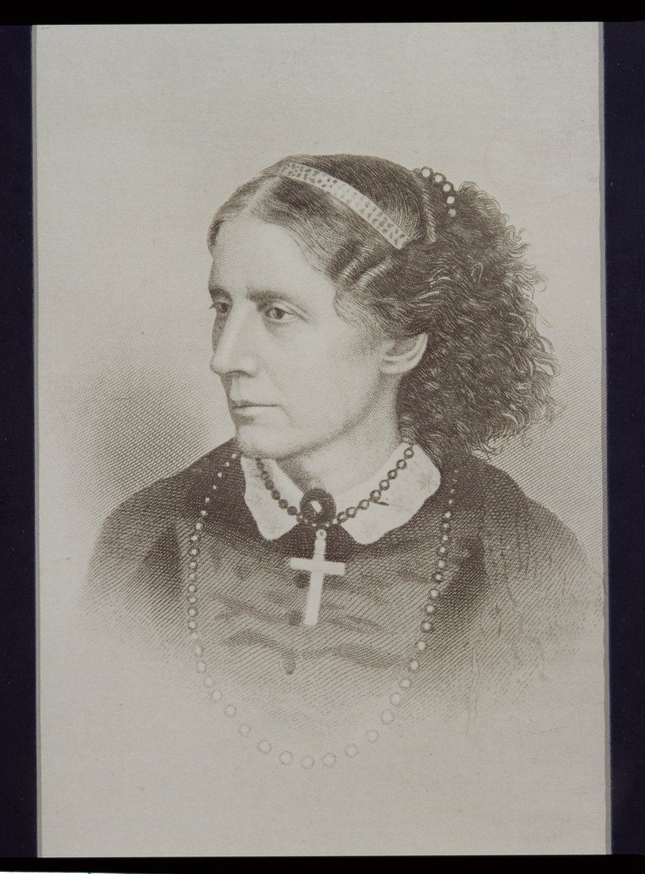 Harriet Beecher Stowe (1811-96) by English School