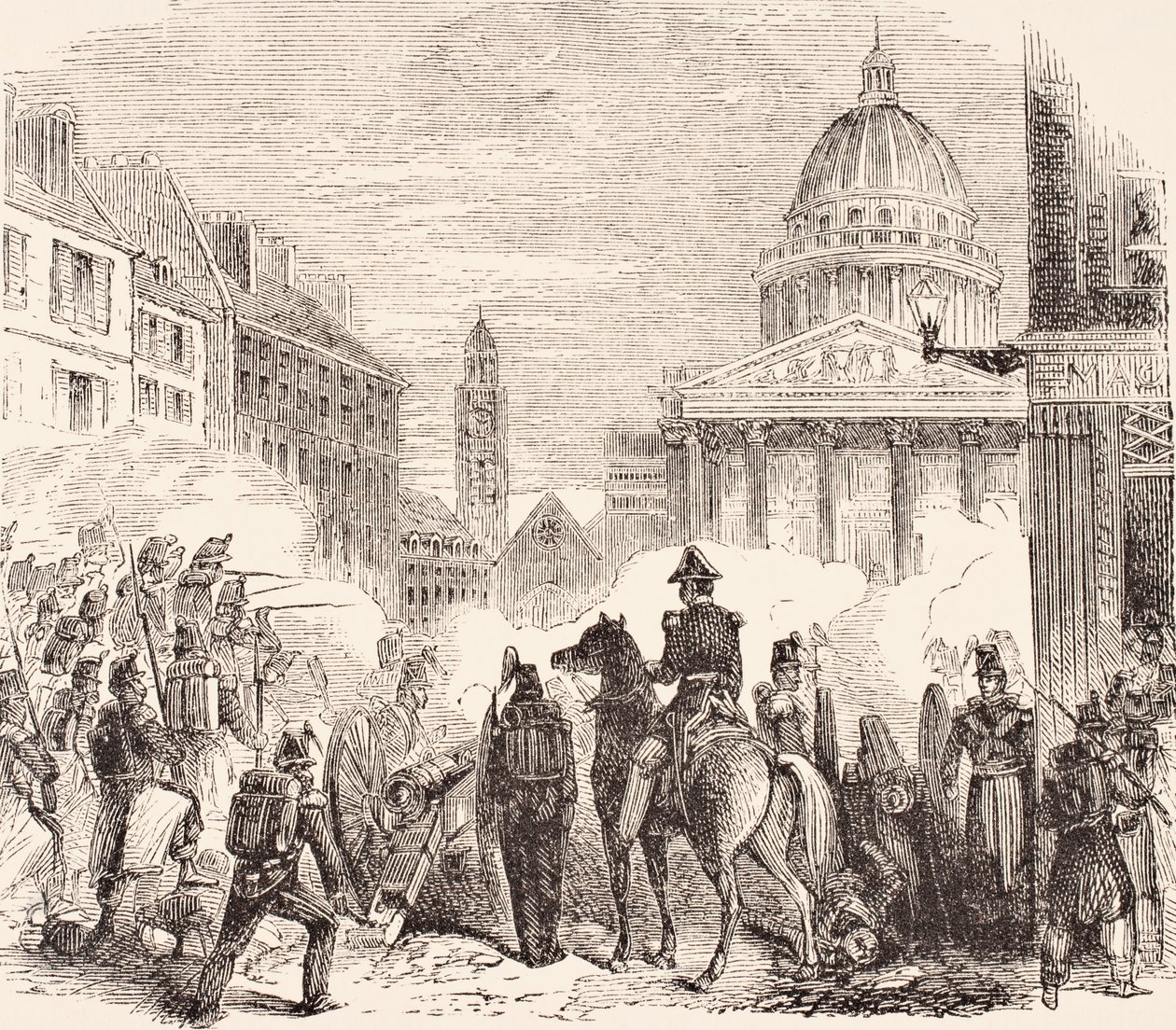 Incident near the Pantheon, Paris, during the French workers