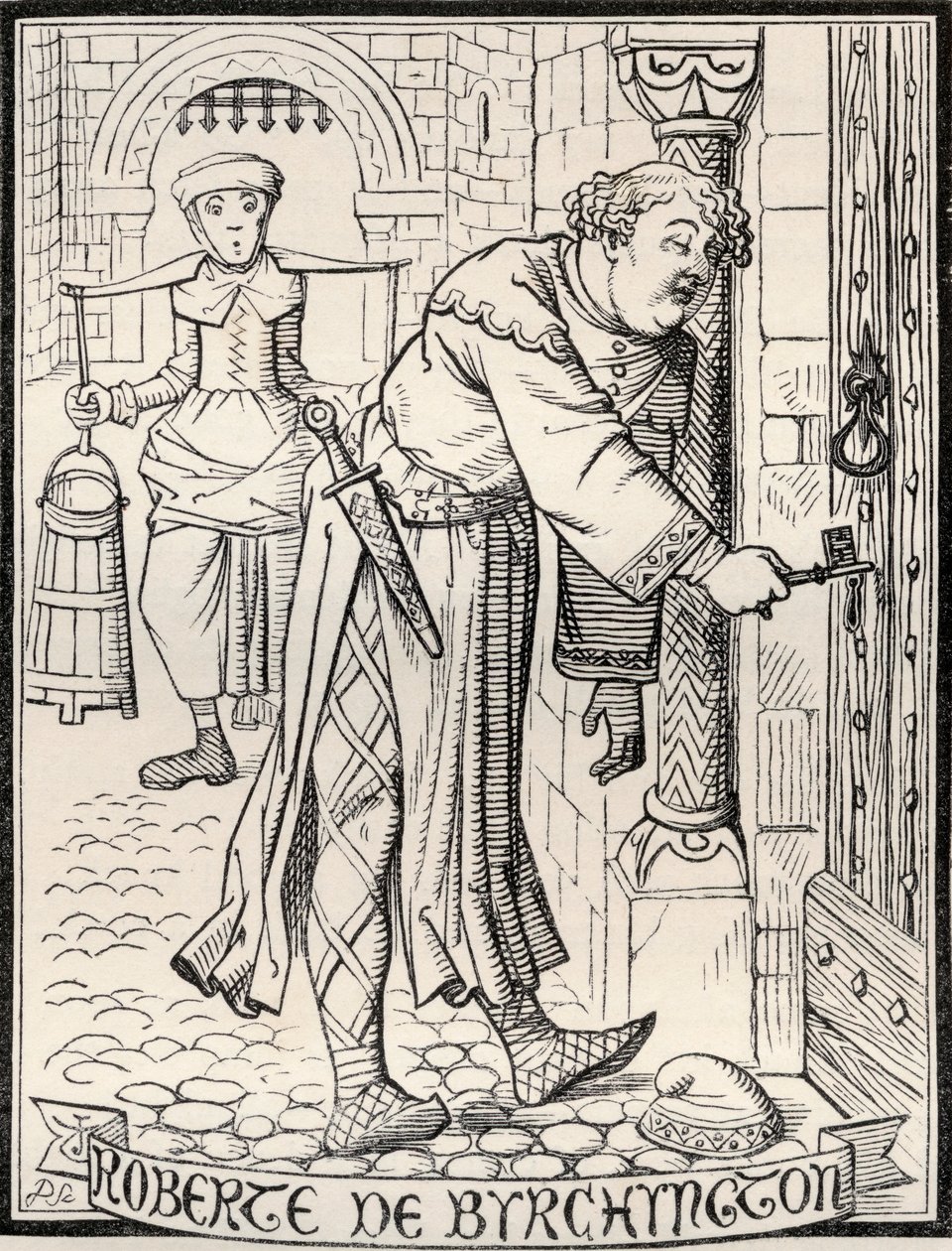 Roberte de Byrchyngton, illustration for the poem 