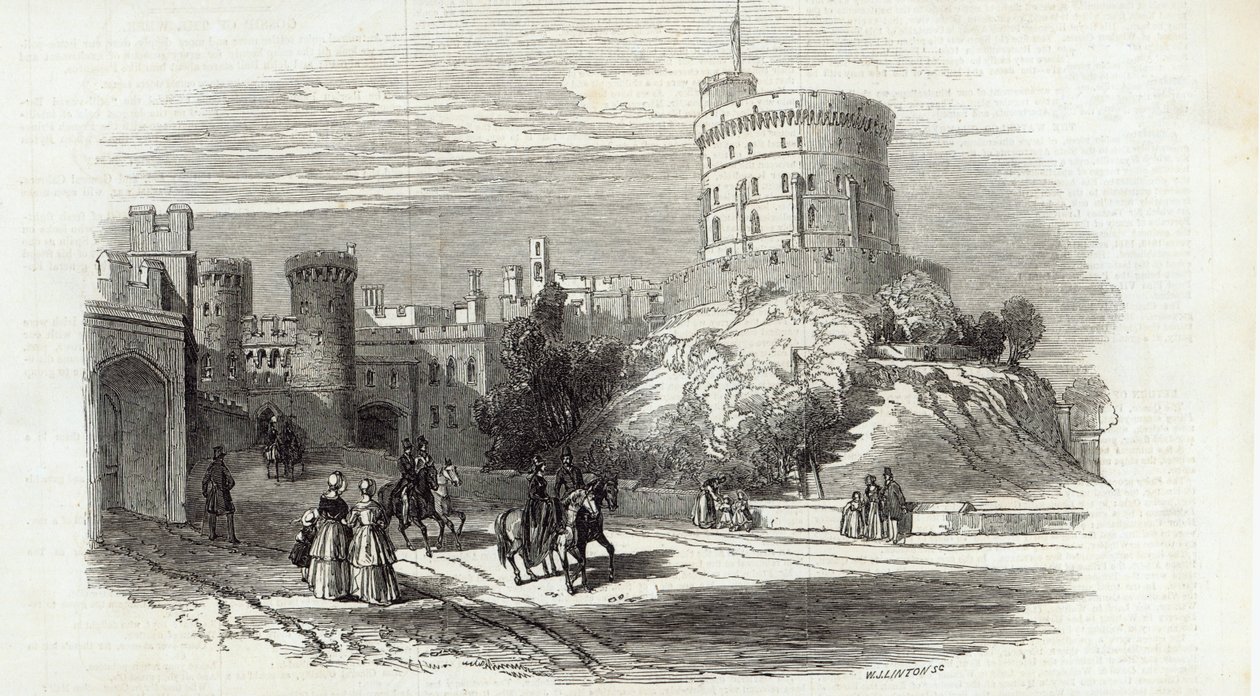 Windsor Castle - the Round Tower, from The Illustrated London News, 26th September 1846 by English School