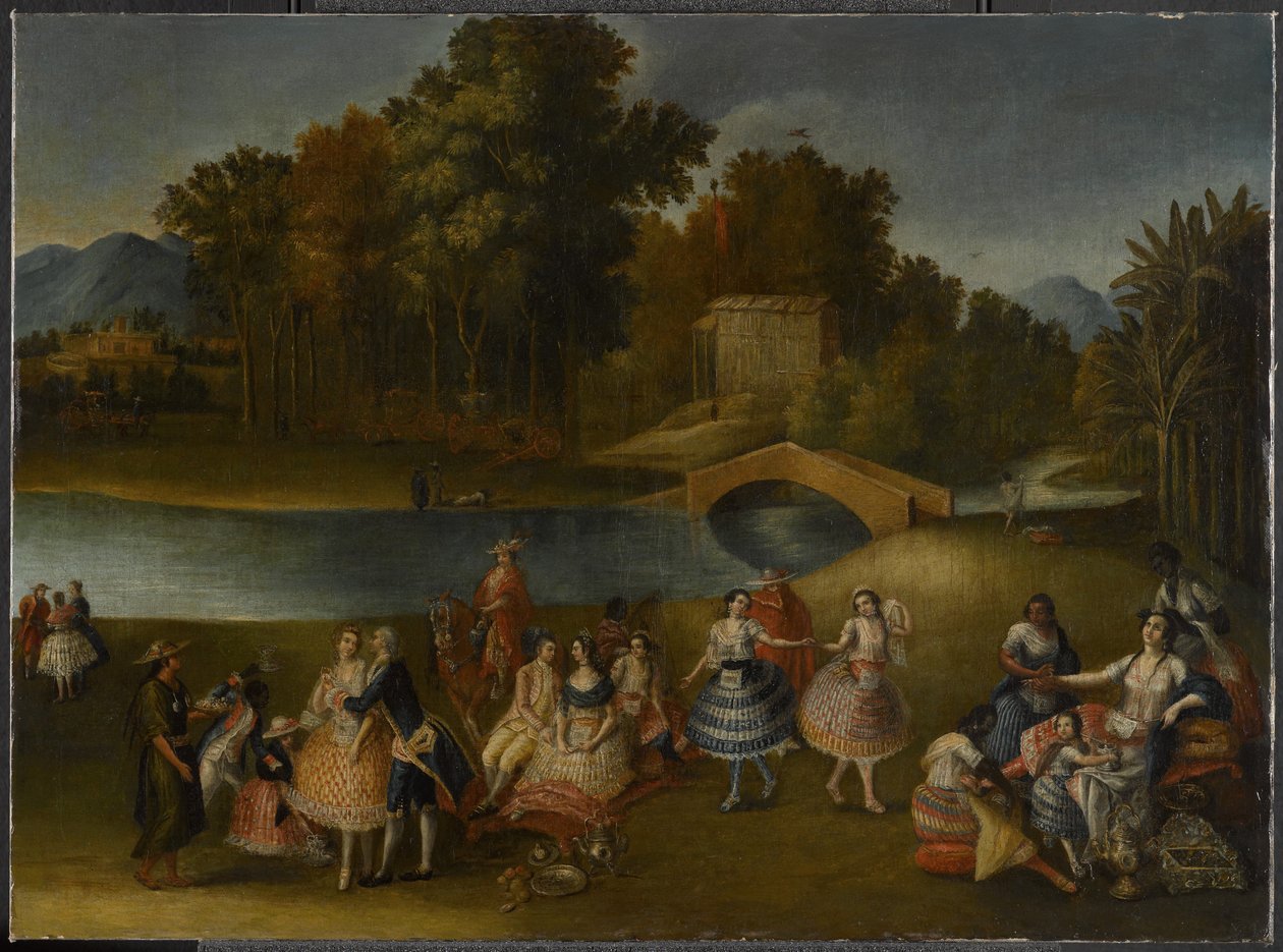 A Merry Company on the Banks of the Rímac River by Lima School