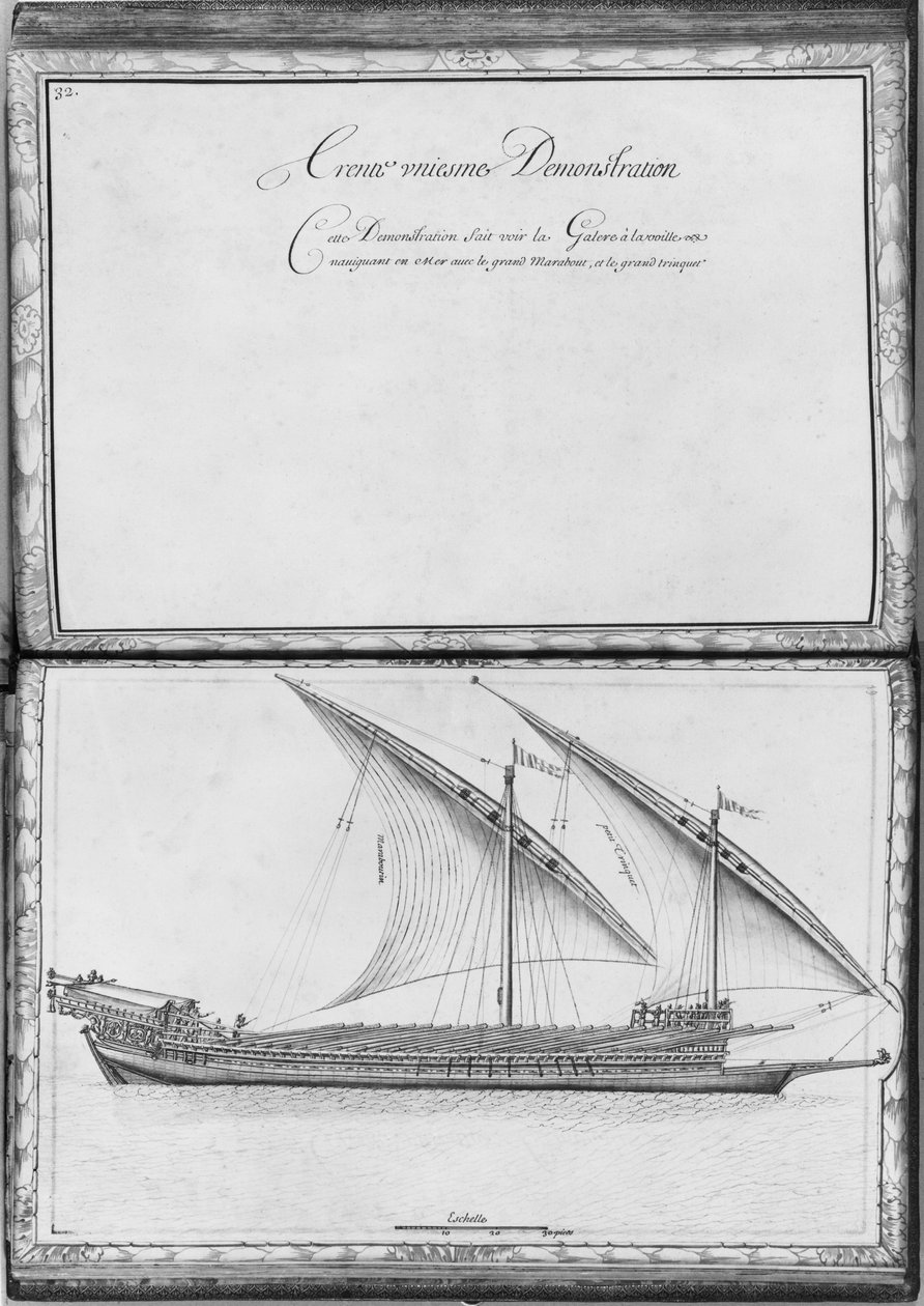 A seaworthy galley, thirty-first demonstration, plate 32, illustration from 
