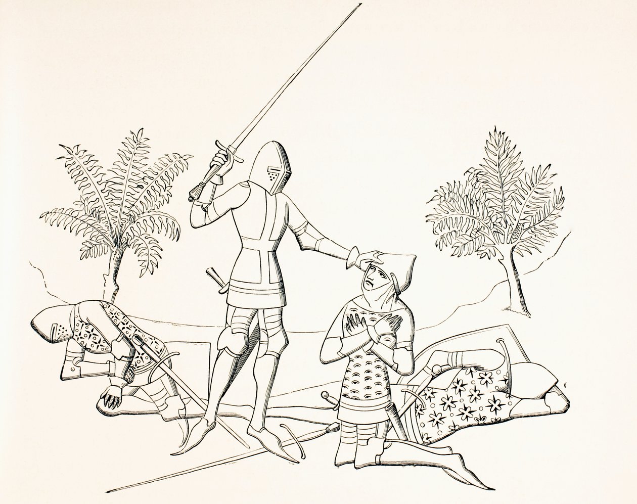 Conferring Knighthood on the Field of Battle After the Recipient Has Killed Two of the Enemy, from 