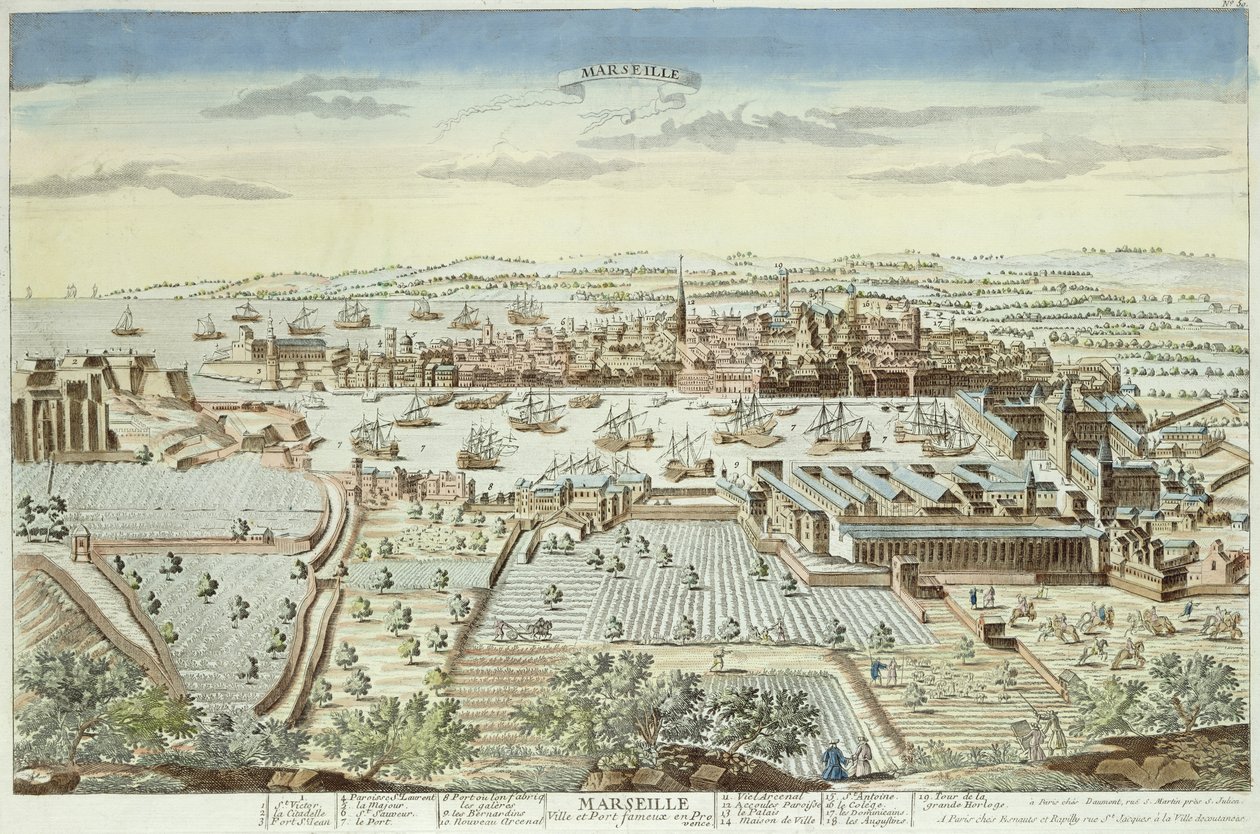 Equestrian Plan of Marseille, 1680 by French School