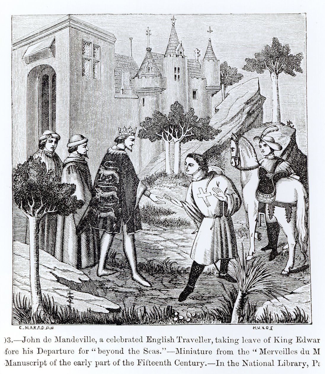 John de Mandeville Taking Leave of King Edward III Before His Departure, from 