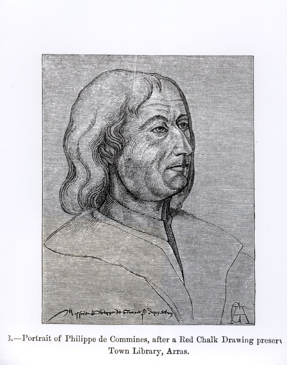 Portrait of Philippe de Commines, illustration from 