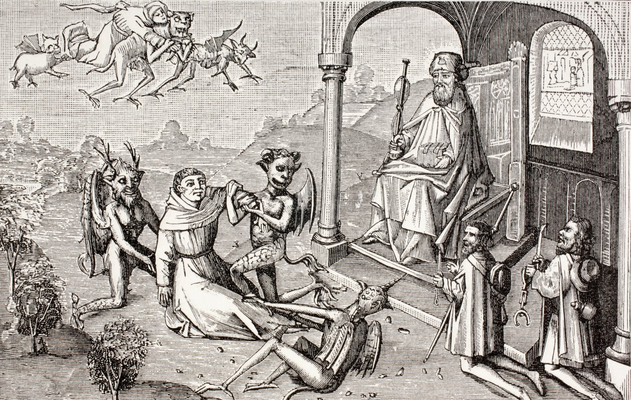 The magician Armogenes orders devils to bring him the apostle St. James, from 
