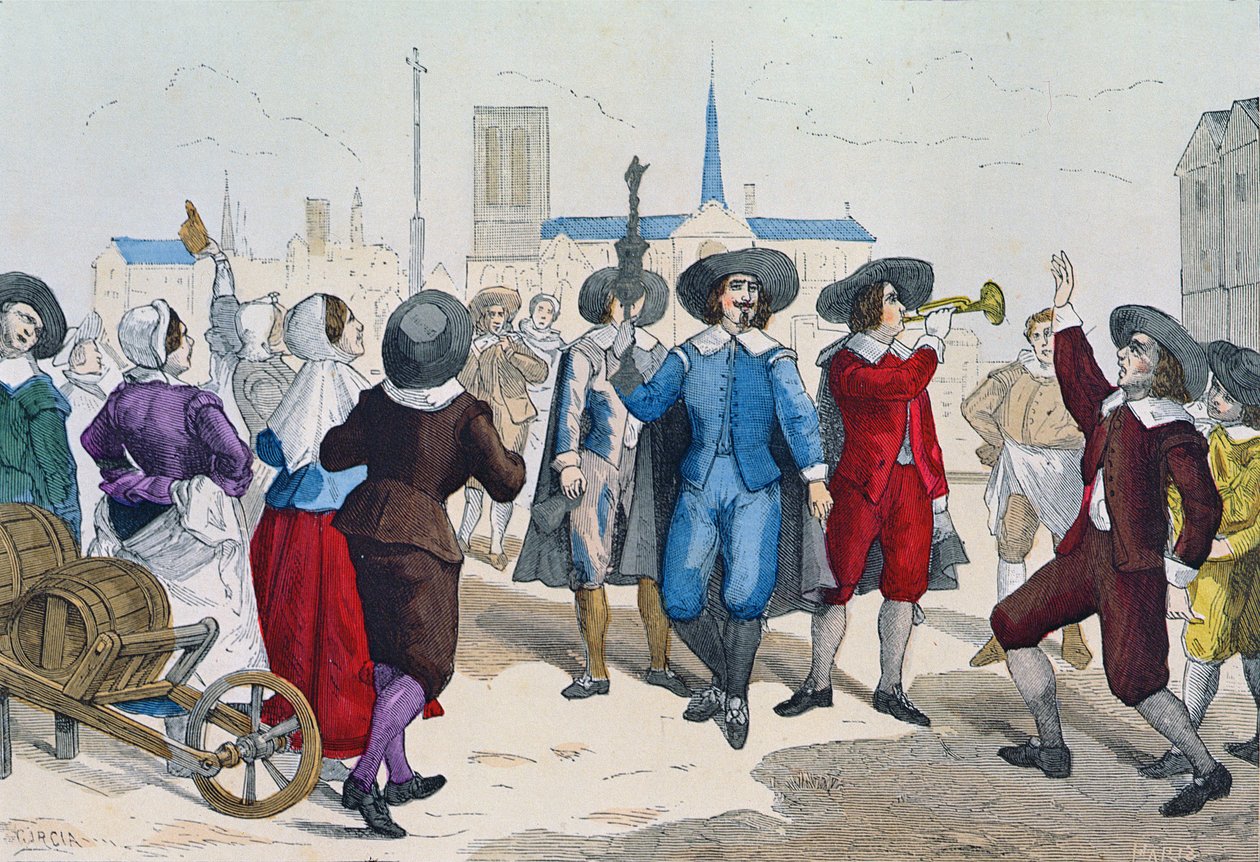 Wine Sellers Used to Go Through the Streets at the Time of Louis XIII by Garcia