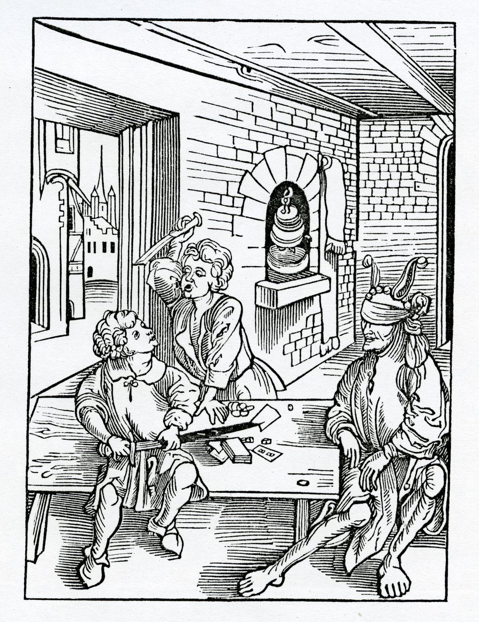 Of the Erudition of Negligent Fathers Against Their Children, illustration from Alexander Barclay