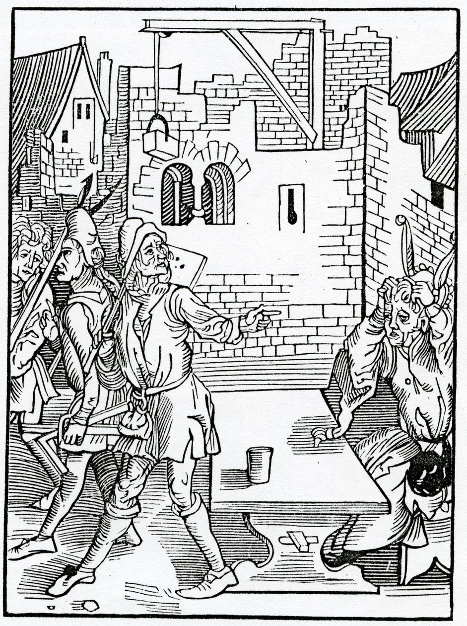 Of the Folisshe Begynnynge of Great Bildynges Without Sufficient Prouision, Illustration from Alexander Barclay