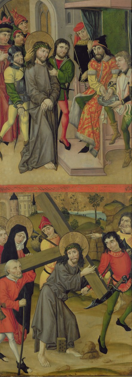 Christ Before Pilate and Christ Carrying the Cross (detail) by Master of the Luneburg Footwashers
