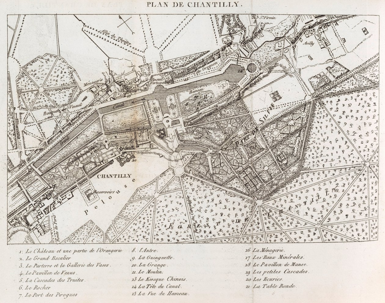 Promenades or Itineraries of the Gardens of Chantilly by   Mérigot