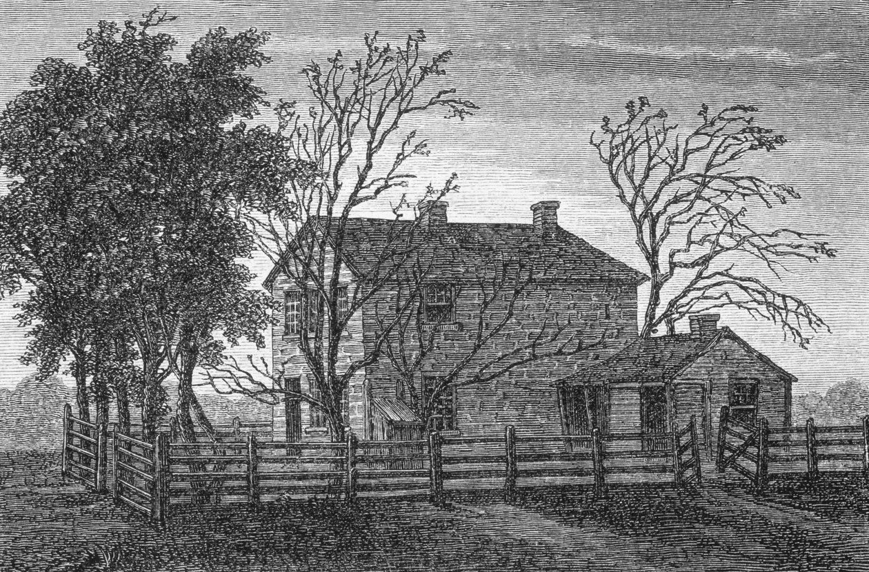 The Prison in Carthage, Illinois, in which the Mormon Prophet Joseph Smith and his Brother Hyrum were Imprisoned and Murdered in 1844, from 