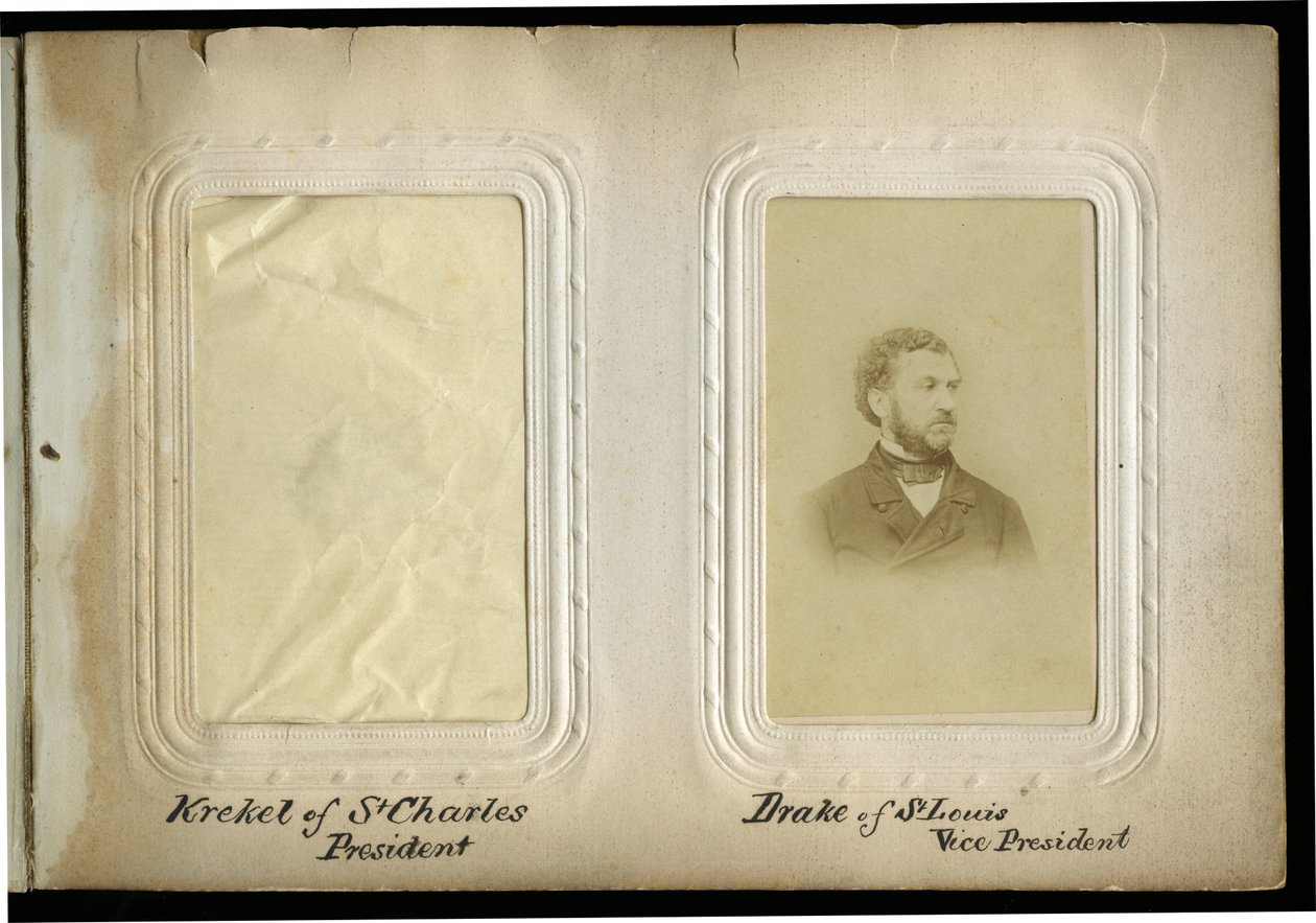 Missouri Constitutional Convention of 1865 Album Page with Charles D. Drake by Unknown