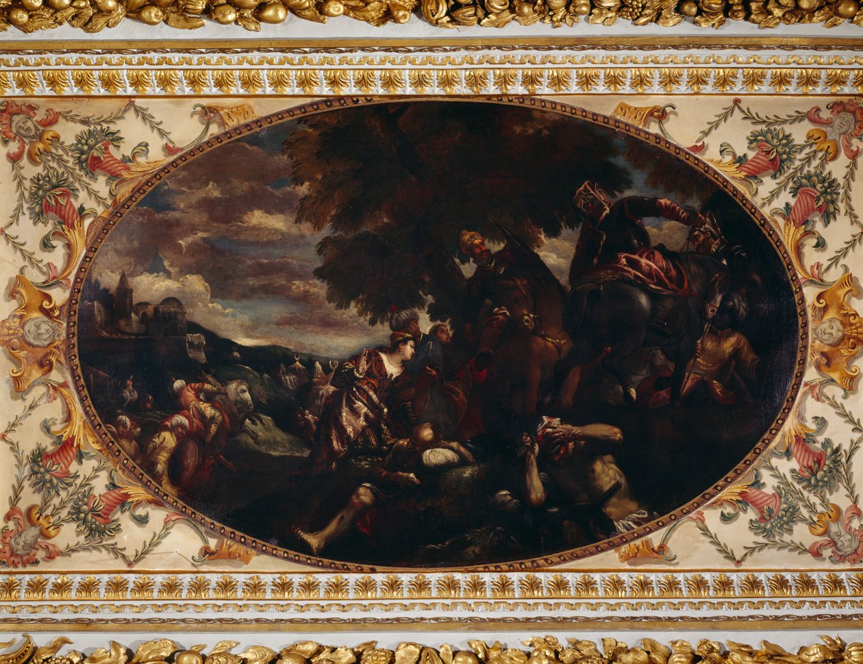 Defence of Scutari, Gallery ceiling, Chiswick House, London by (1528 88) (after) Veronese