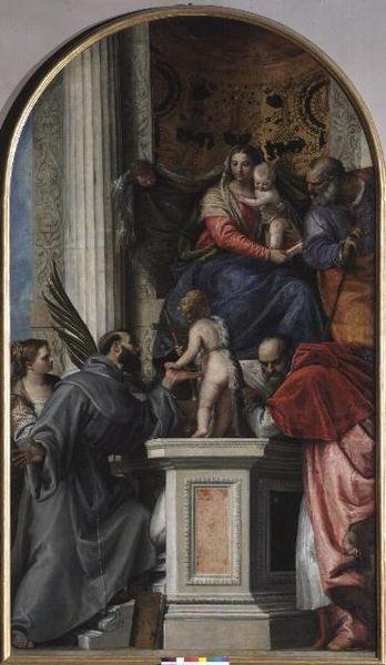Madonna and Child Enthroned, St. John the Baptist as a Boy, St. Joseph, St. Jerome, St. Justinia and St. Francis by Veronese