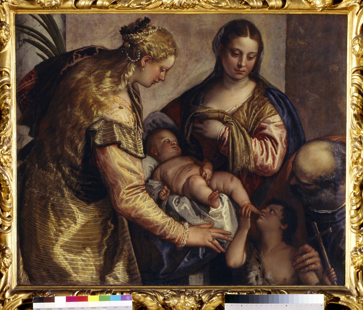 The Holy Family with St. Barbara, c.1550 by (1528-88) Veronese