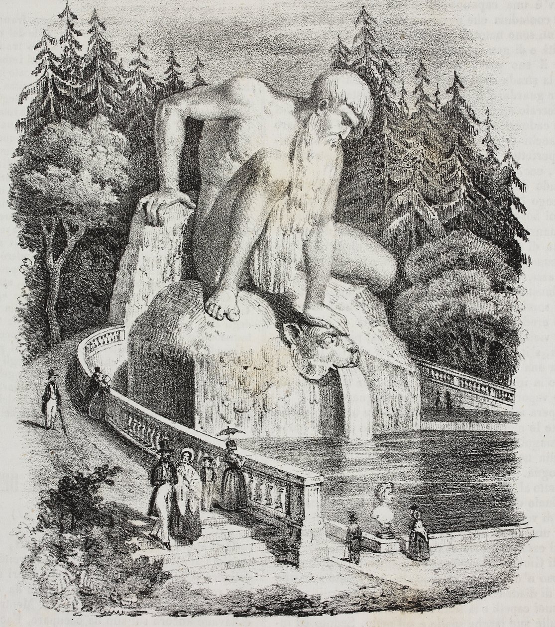 Colossus of Apennines in Park of Villa Demidoff, Vaglia, Tuscany, Italy by Giambologna