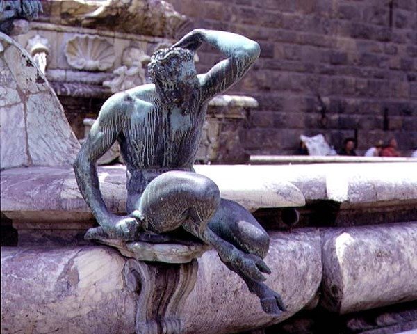 The Fountain of Neptune (detail) by Giambologna
