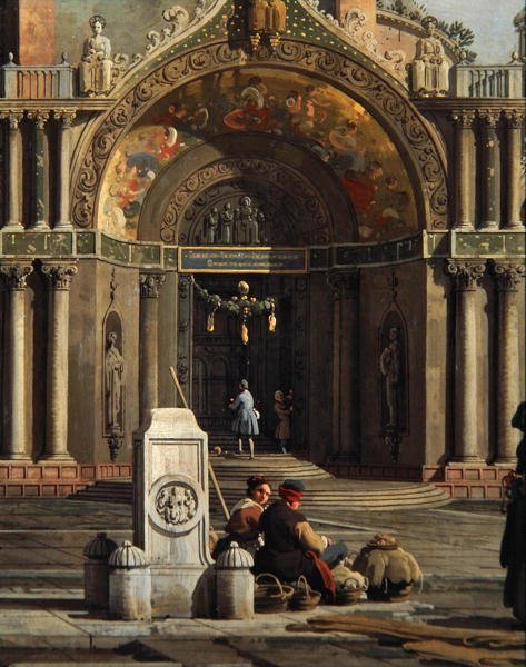 Capriccio of a Church (detail) by Canaletto