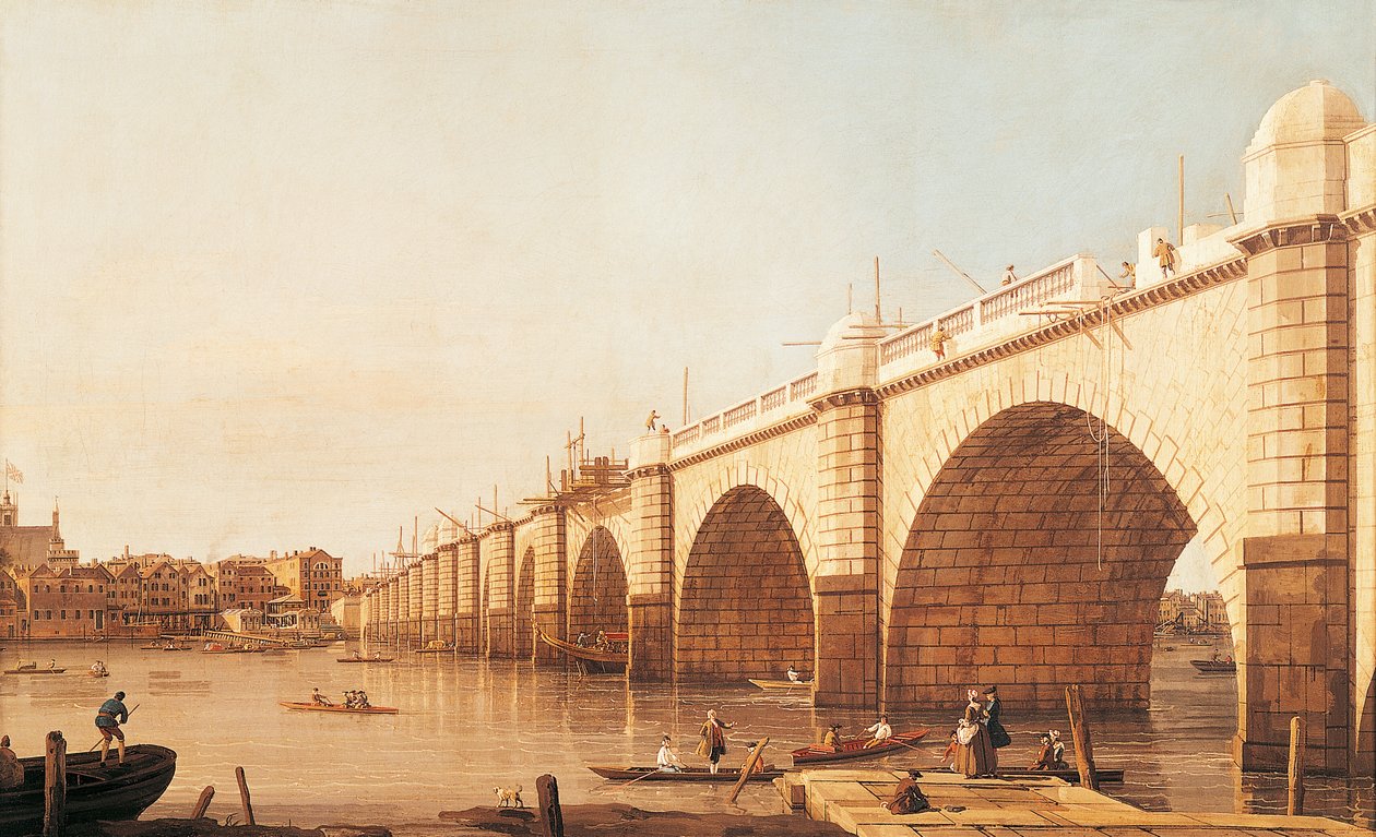Westminster Bridge under construction by (1697 1768) Canaletto