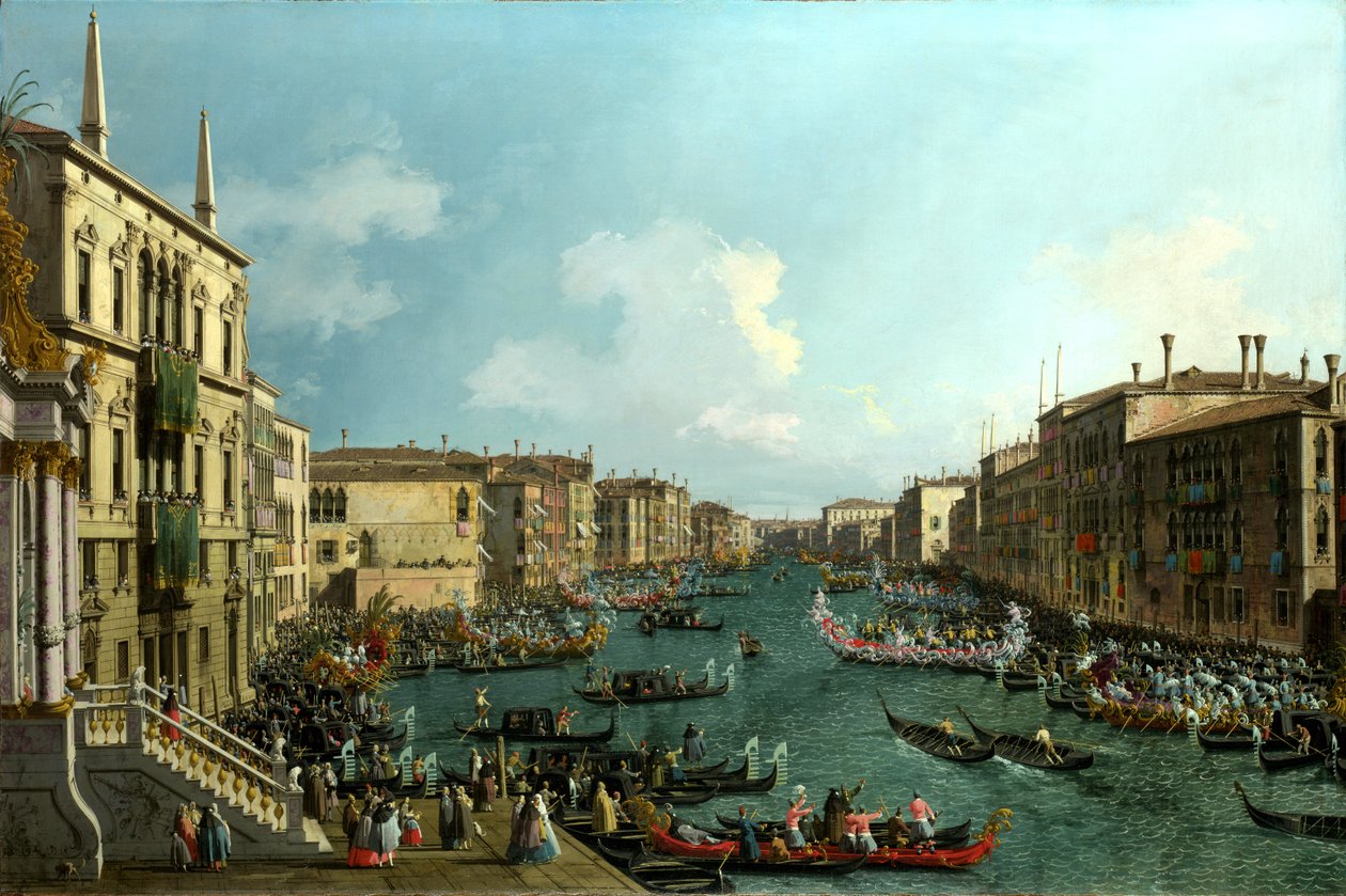 A Regatta on the Grand Canal by (1697 1768) Canaletto