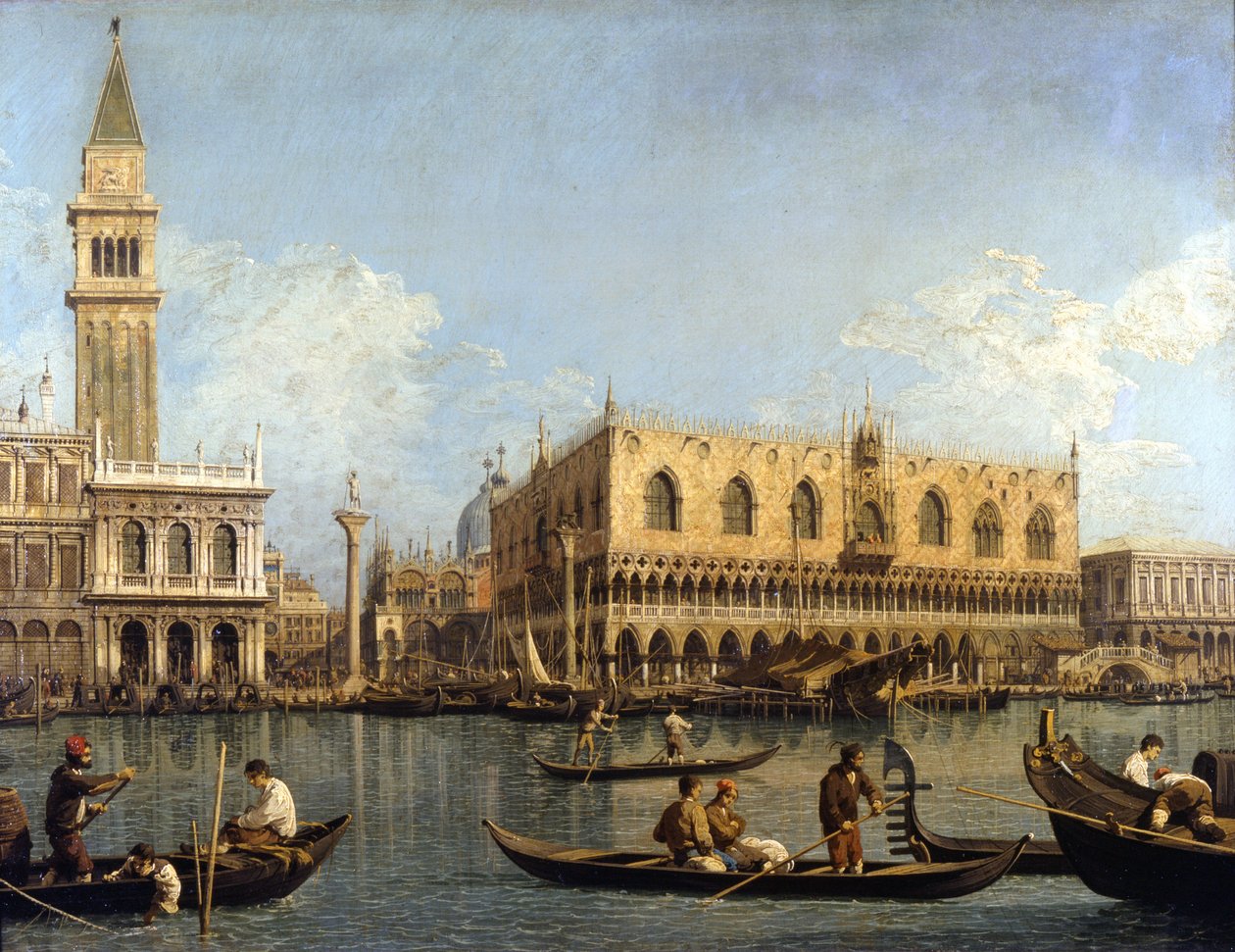 View of the Ducal Palace in Venice by Canaletto by Canaletto