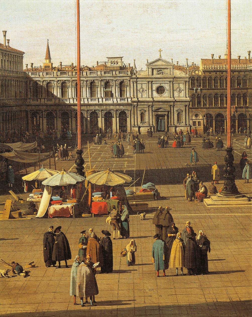 Piazza San Marco, Venice (detail) by Canaletto