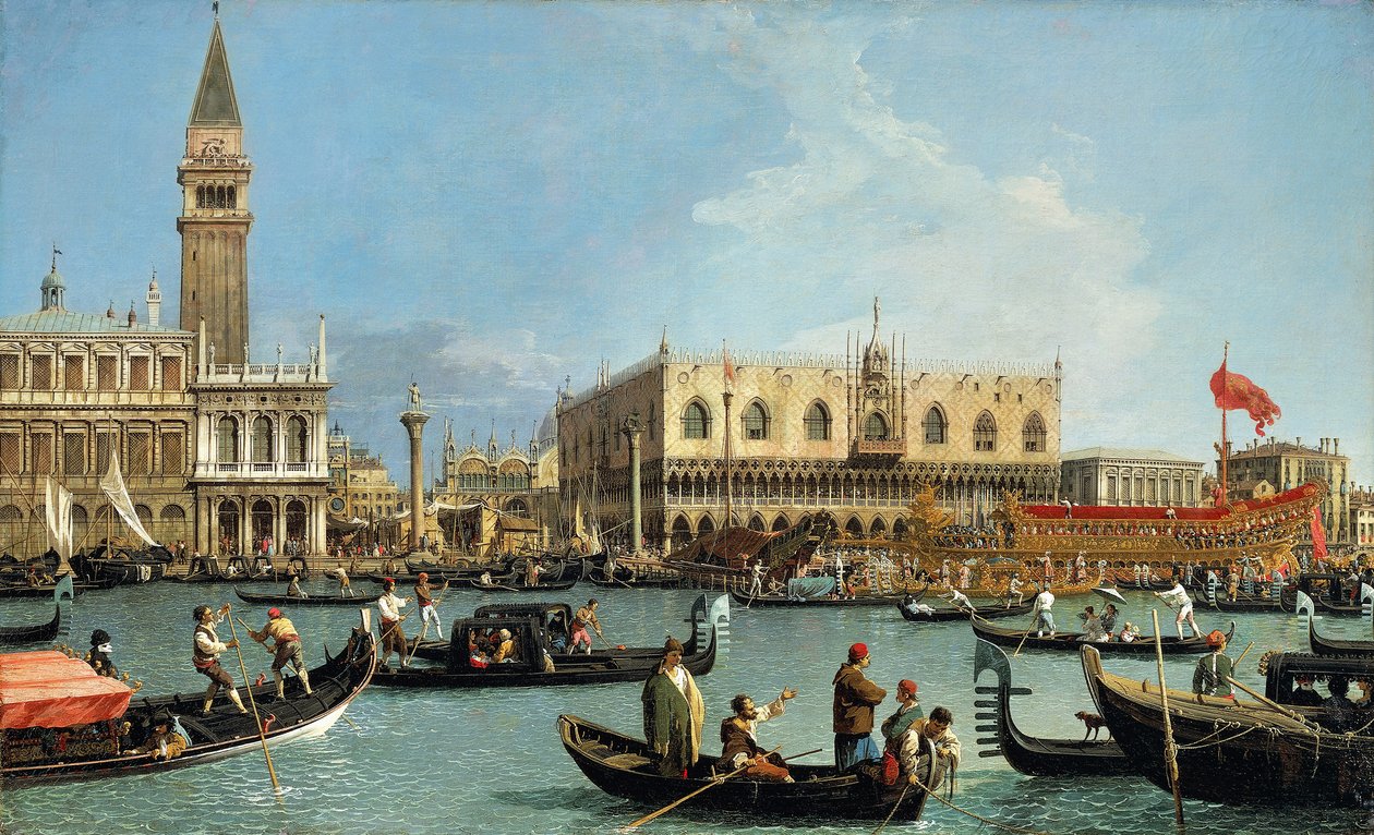 Return of Bucintoro to Molo on Ascension Day by Canaletto