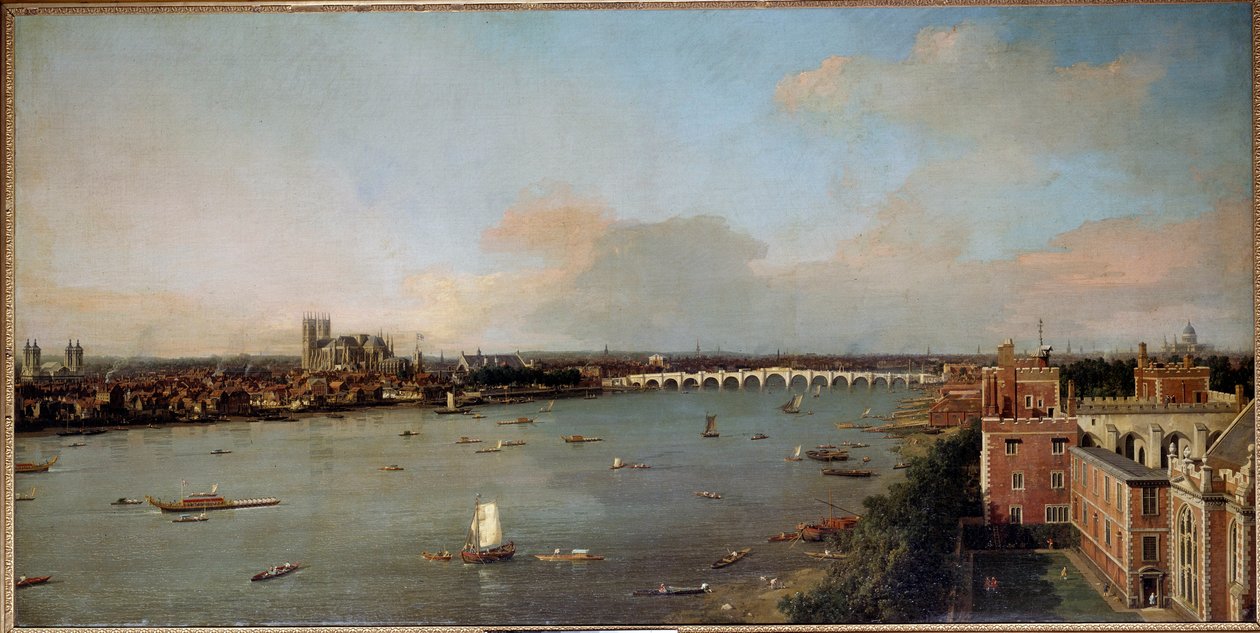 View of London and the Thames in the 18th Century by Canaletto