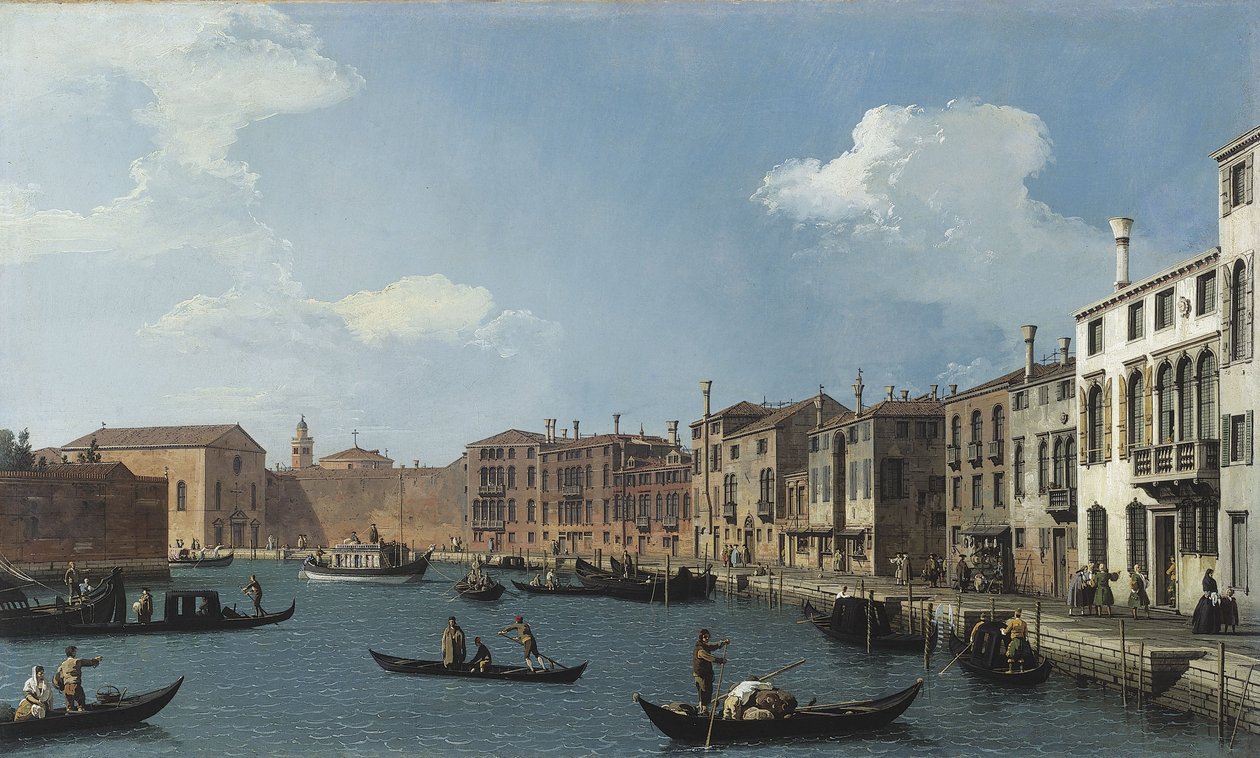 View of the Santa Chiara Canal, Venice, circa 1730 by (1697 1768) Canaletto