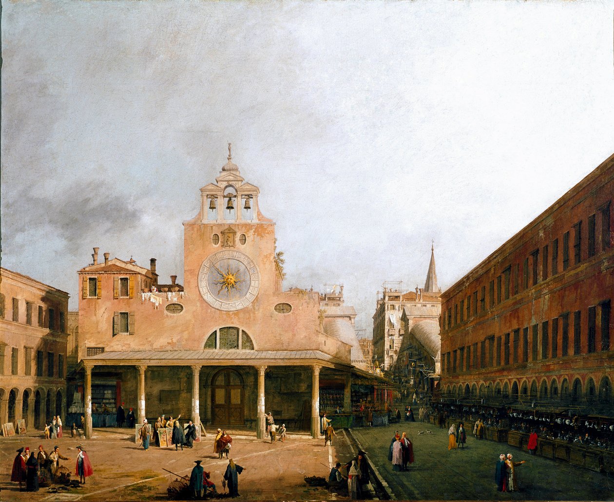 View of the Campo San Giacometto, Venice by Canaletto