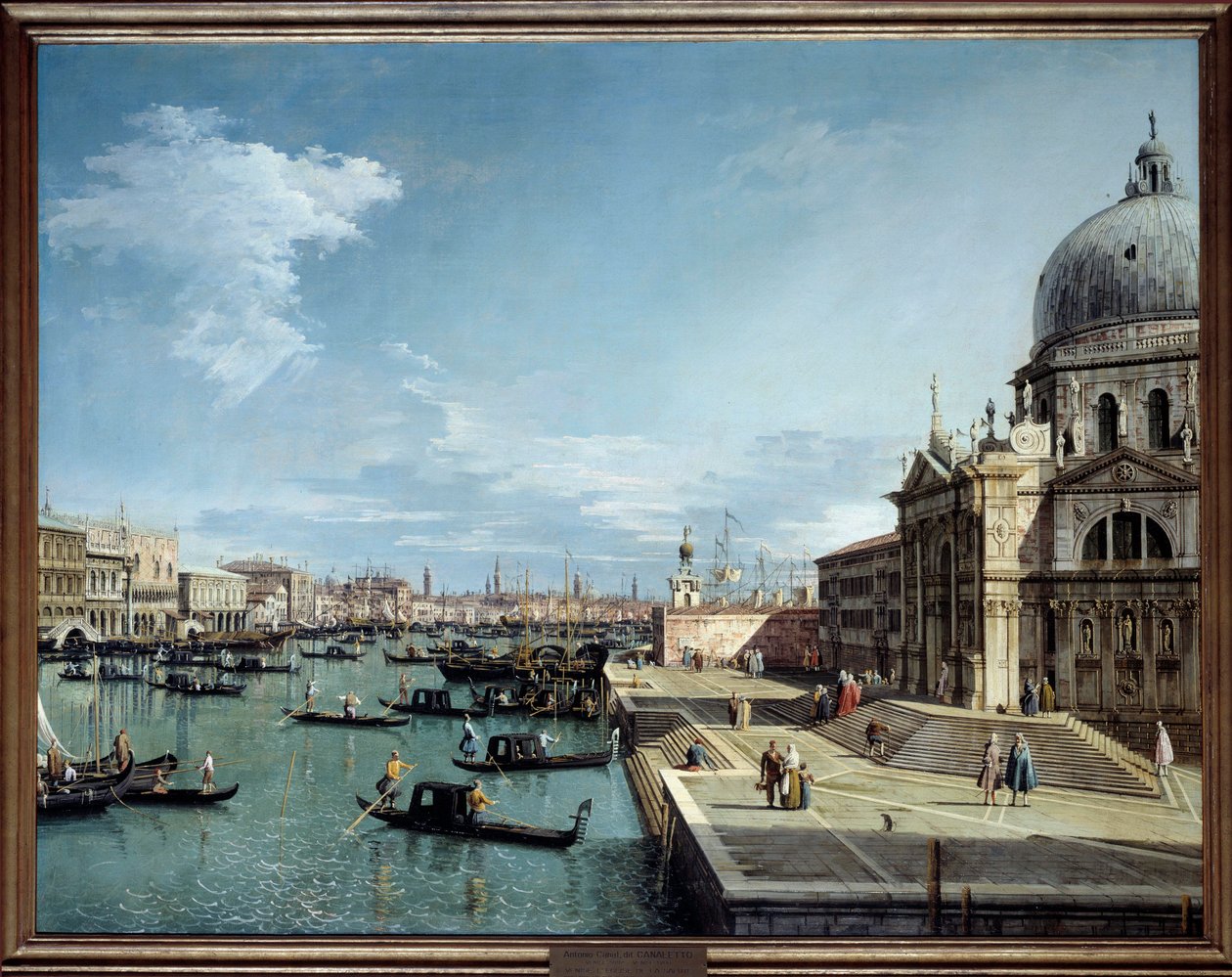 View of the Entrance to the Grand Canal and the Church of Salute in Venice by Canaletto