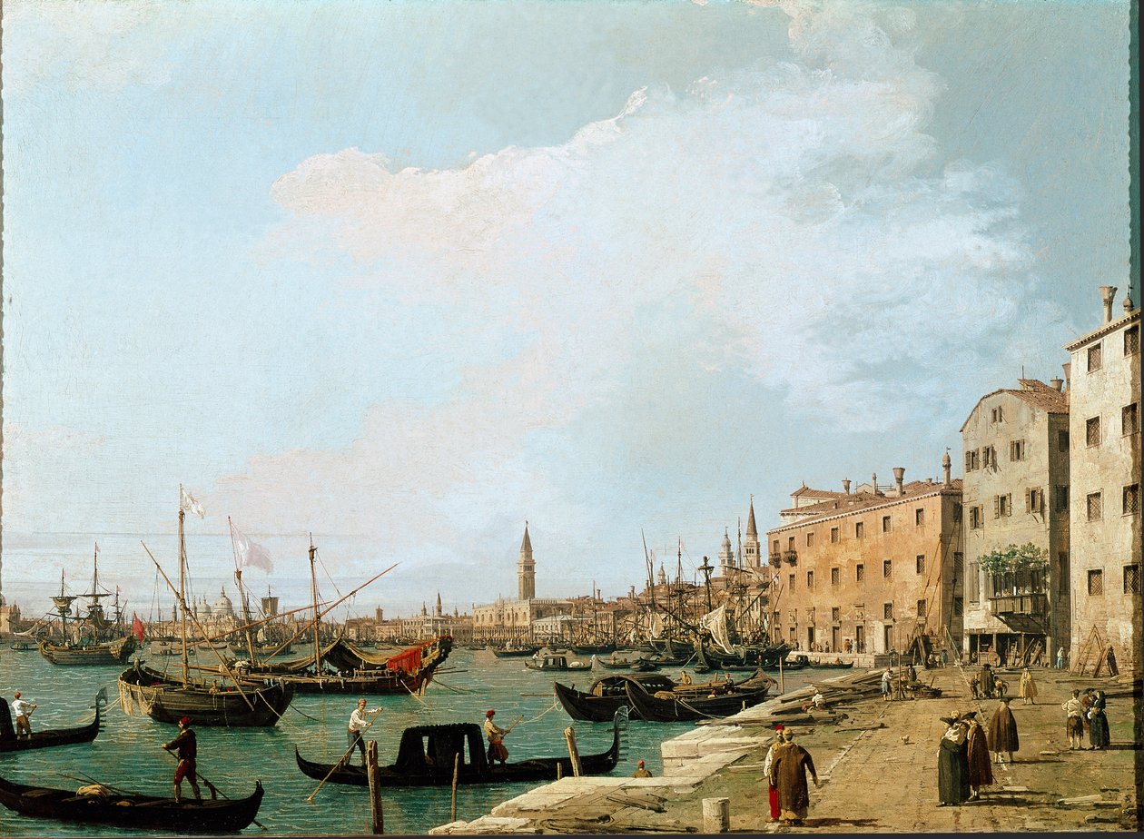 View on the Riva degli Schiavoni, Venice by Canaletto