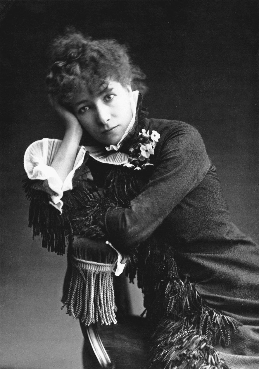 Sarah Bernhardt (1844-1923), photo by Nadar in 1877 by (1820 1910) Nadar