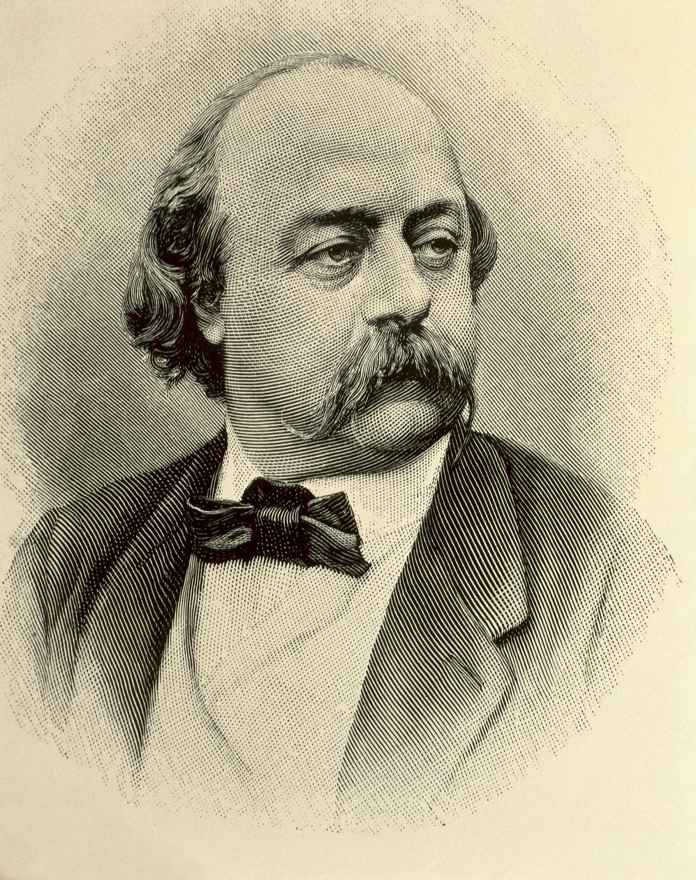 Portrait of Gustave Flaubert, Engraving by (1820 1910) (after) Nadar