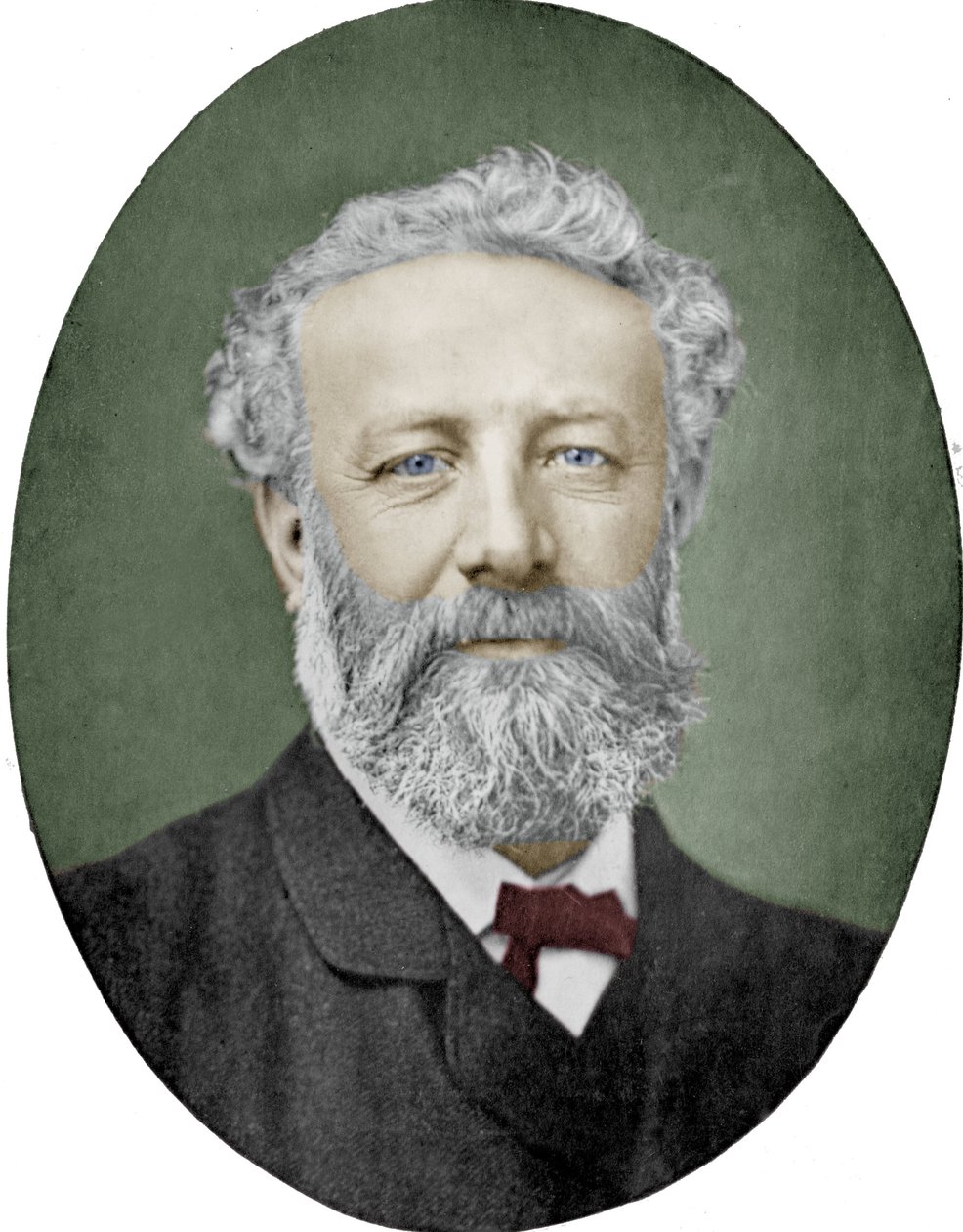 Jules Verne (1828-1905) French novelist, photograph by Nadar, colourized picture by (1820 1910) Nadar