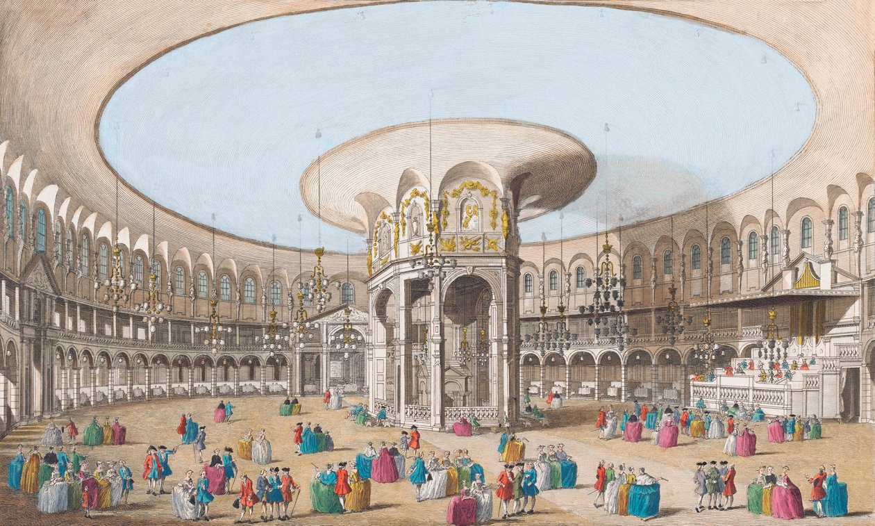 An Inside View of the Rotundo in Ranelagh Gardens by (after) Canaleti