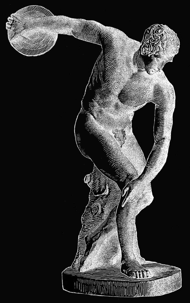Greek Athlete Throwing the Discus by (after) English School