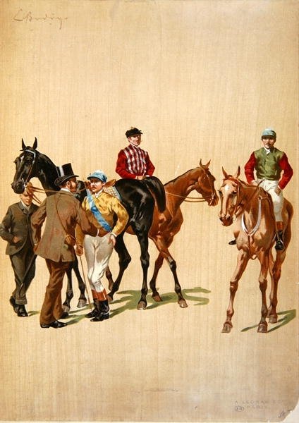 Jockeys on the Racecourse, c.1875 by (after) French School