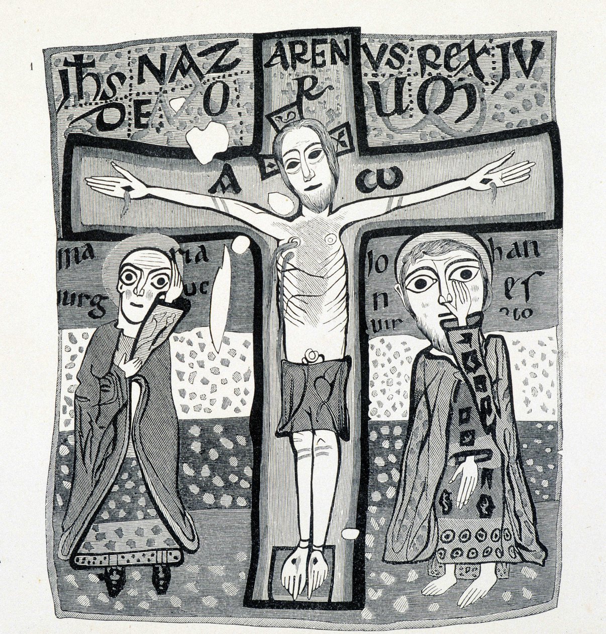 Religious Art, Christ on the Cross. 12th century by (after) French School