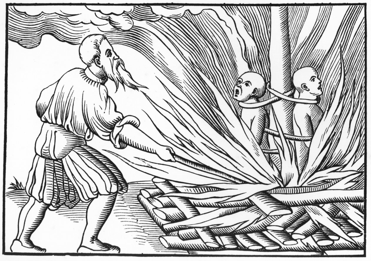 Punishment by Fire, after a Woodcut in 